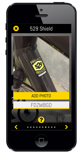 Photo of bike shield sticker