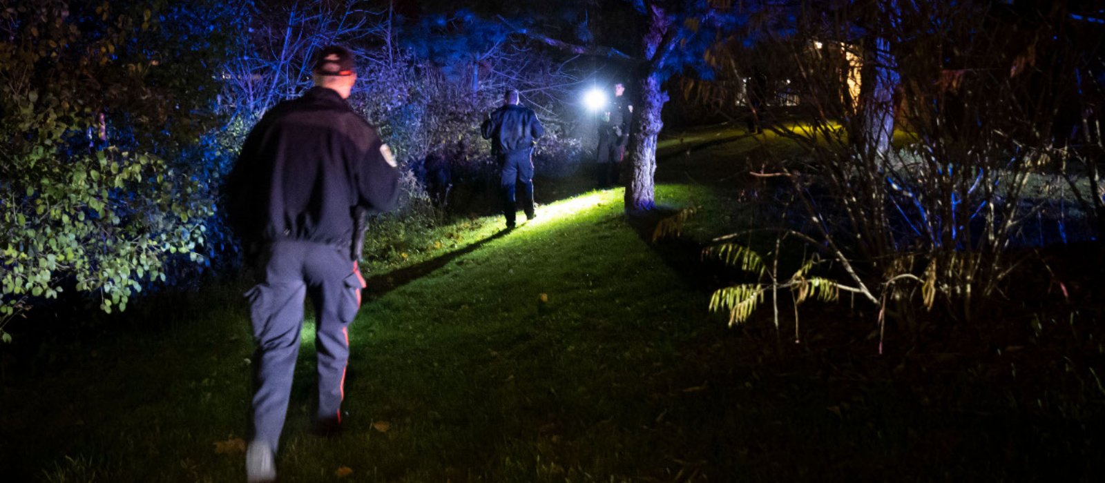 Officers search for the missing party