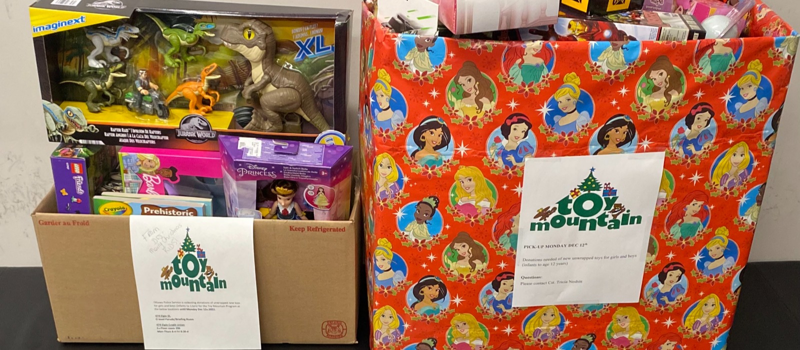 Toys collected for Toy Mountain