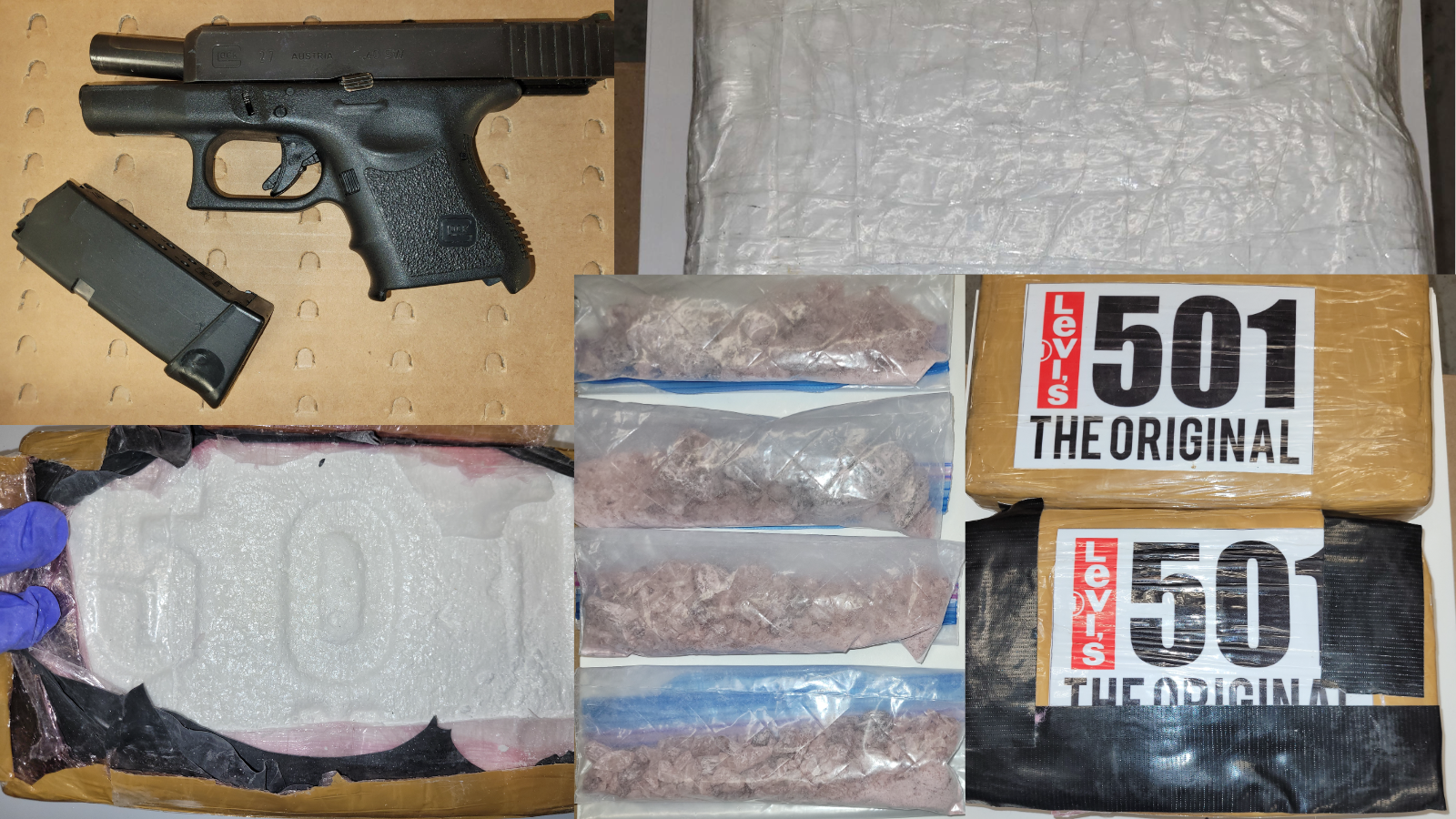 Drugs and firearms seized